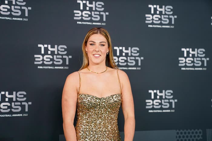 Manchester United and England goalkeeper Mary Earps pictured at The Best FIFA Football Awards 2022 ceremony in Paris